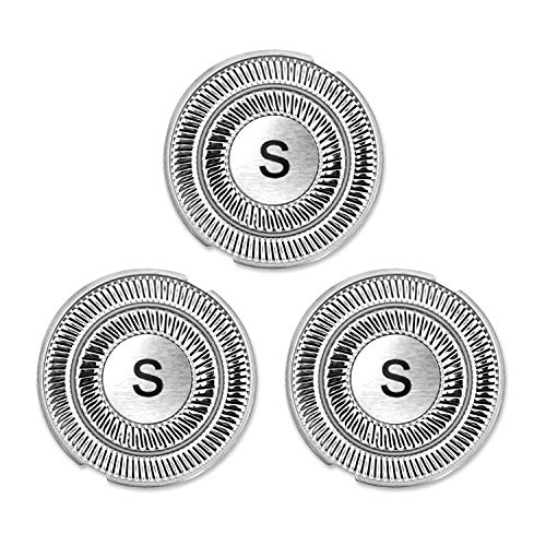 SweetLF 3 Pcs Replacement Shaver Head Blade Cutters IPX7 Waterproof Electric Razor Wet & Dry 3D Men¡¯s Rotary Shaver SW-BC09