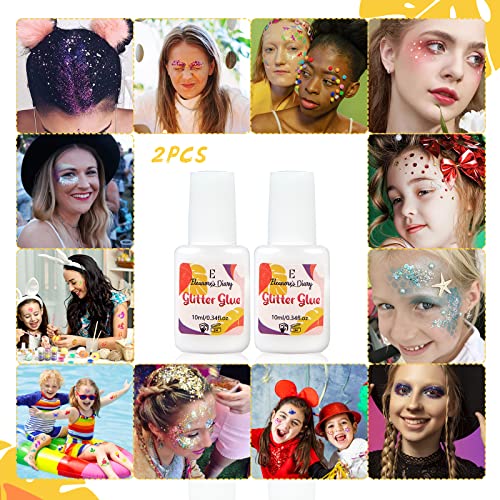 Glitter Tattoo Body Glue - 2x10ml Odourless Non-Toxic