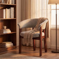 COLAMY Upholstered Dining Chair, Solid Red Oak Wood