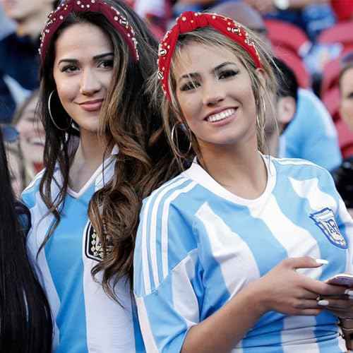 YARIEW Football Headband for Women Pearl Rhinestone Jeweled Knotted Headband Fashion Headband Wide Game Day Sports Hair Accessories Gift for Football Mom Fans Christmas (Burgundy)