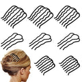8 Piece U-Shape Hair Combs Set - Metal French Twist Bun Clips