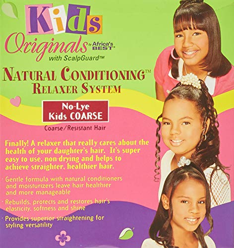 Kids Originals by Africa's Best Natural Conditioning Relaxer System, No Lye Formula, For Kids Coarse Hair, enriched Extra Virgin Olive Oil, Shea Butter, and Vitamin E