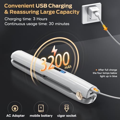 Cordless 2-in-1 Hair Straightener & Curler - Mini Travel Iron