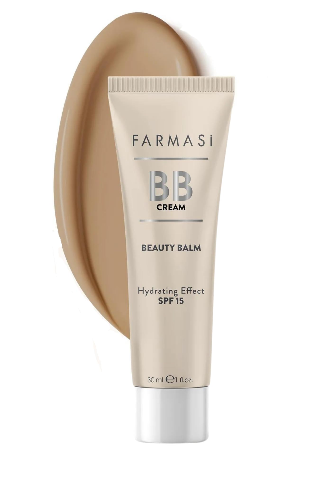 FARMASi Make Up BB Cream Beauty Balm, Full-Coverage Foundation, Concealer, Moisturizer BB Cream for All Skin Types, 1 fl. oz. / 30 ml (Medium to Tan)