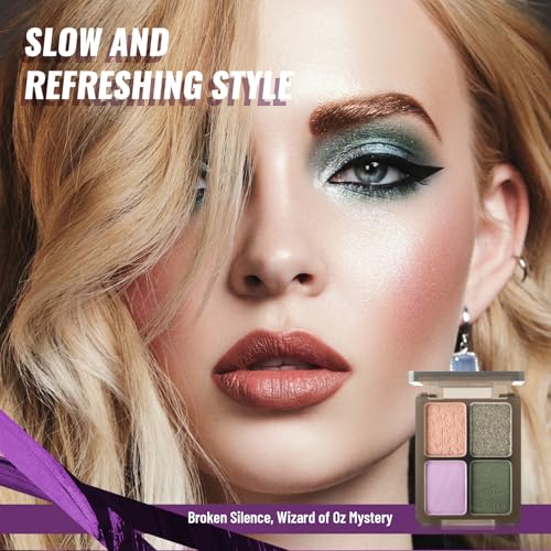 Matte & Shimmer Eyeshadow Palette - Waterproof Long-Lasting Neutral Browns, Champagne & Taupe Kit with Blending Brush, Travel Compact, High Pigment Creamy Shades (Floral Quest)