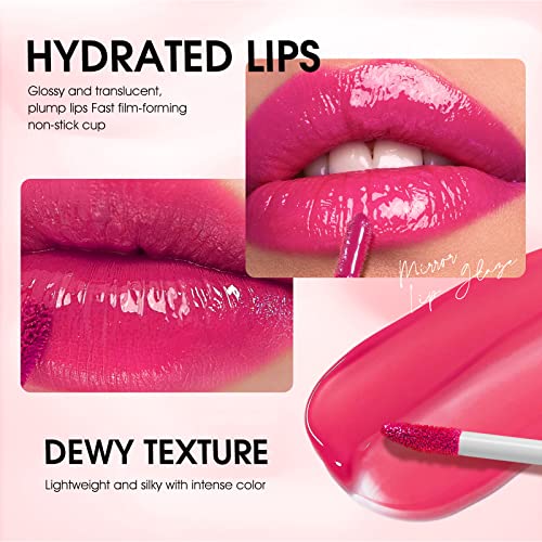 LANGMANNI 12-Piece Lip Gloss Set - Shiny Liquid Lip Glosses