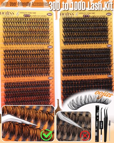 Wispy Lash Clusters Kit 708pcs | 30D-100D Fluffy Eyelash Extensions