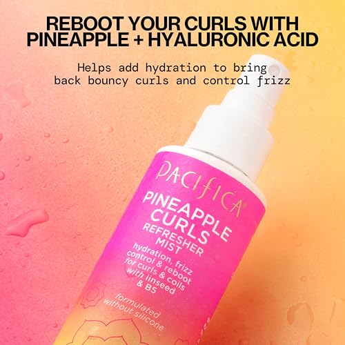 Pacifica Pineapple Curls Refresher Mist - Hydrating Curl Spray (4 fl oz)