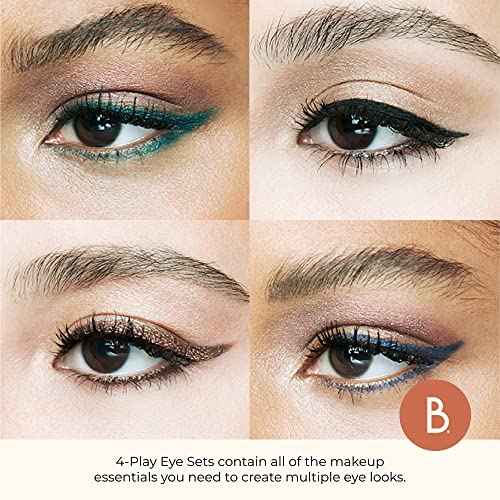 Beauty for Real 4-Play Boxed Eye Set, Burgundy - Includes Hi-Def Mascara (Just Black), I-Line 24/7 Eyeliner (Black Magic), and Shadow Stx Eyeshadow in Midnight Marathon & All Day Latte