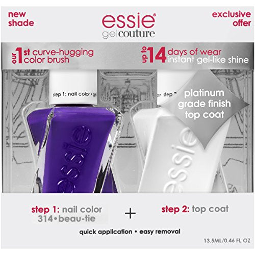 essie Gel Couture Longwear Nail Polish + Top Coat Kit, Find Me A Man-Nequin, 0.46 fl. oz.