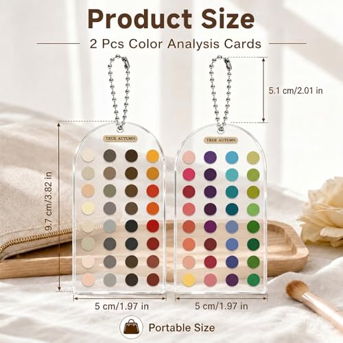 True Autumn Color Palette Cards - 2 Pc Swatch Guide