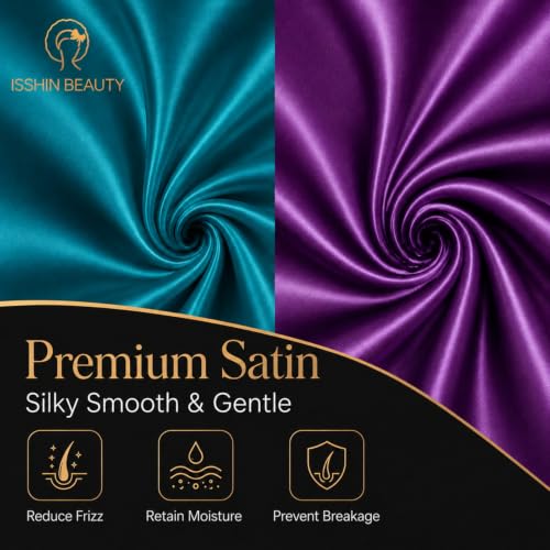 Isshin Beauty Dual Sleeve Satin Hair Bonnet for Long Hair