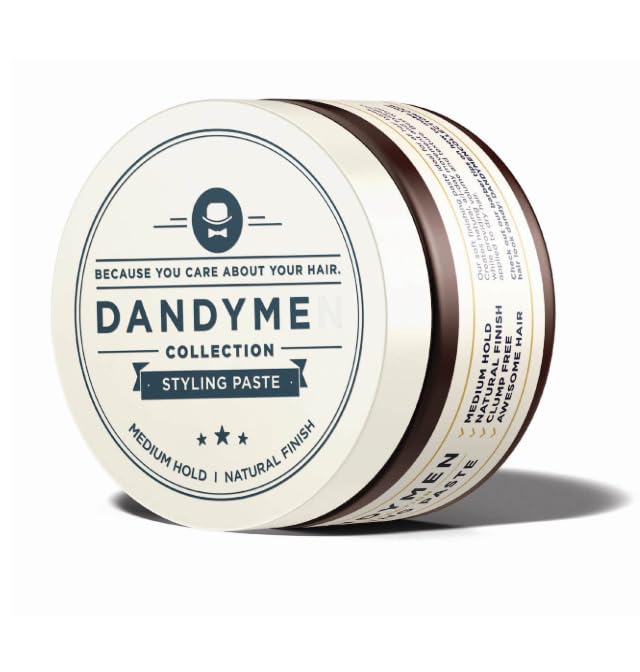 Dandyme'n Styling Paste Medium Hold 3.4oz with Comb