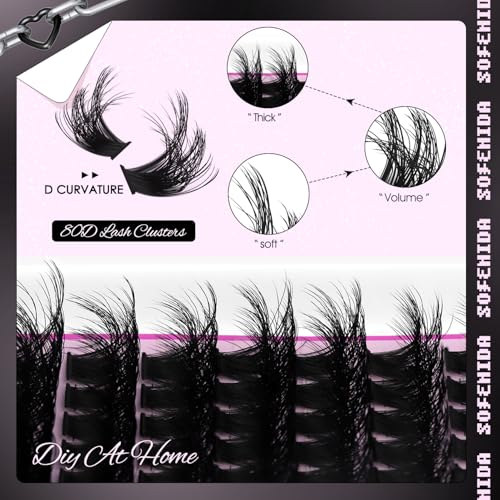 80D Lash Clusters Kit 10-18mm Volume Eyelash Extensions