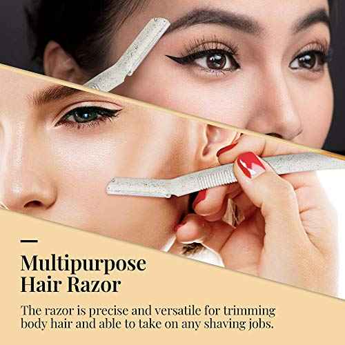ennva Eyebrow Razor for Women | Dermaplane Facial Razor for Face | Hair Trimmer Face Razor for Body Use | Multipurpose Facial Hair Removal Disposable Blades Eyebrow Shaper Tool - 12pcs