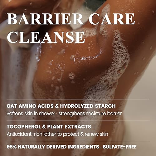 Atom Fresh Fine Fragrance Body Wash ? Sweet Jam Jasmine Scent | Gentle Amino-Acid Cleanser with Oat, Soapberry & Vitamin E | Plant-Based & Sulfate-Free, 16.94 fl oz