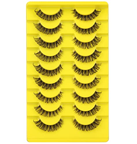 Russian Cat Eye Strip Lashes - D Curl Mink 3D