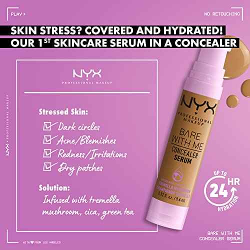 NYX PROFESSIONAL MAKEUP Bare With Me Concealer Serum, Concealer Makeup For Up To 24Hr Hydration - Fair