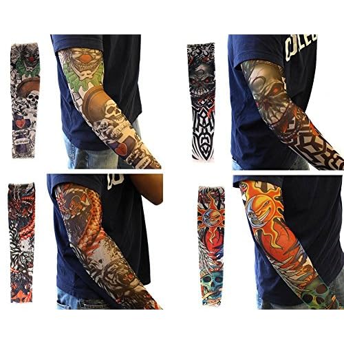 20pcs Set Fake Temporary Tattoo Sleeves Body Art Arm Stockings Accessories - Designs Tribal,Dragon,Skull,and Etc.