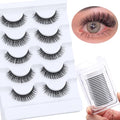 5 Pairs D Curl Eyelashes with 18 Self-Adhesive Strips