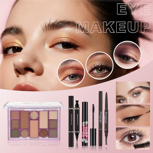 Makeup Kit for Women & Teens – 15+ Piece Full Set with Eyeshadow & Brushes