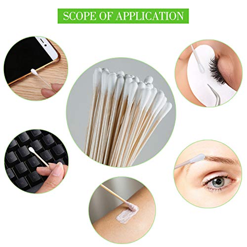 6" Cotton Swabs with Wooden Handles - 500 Pack