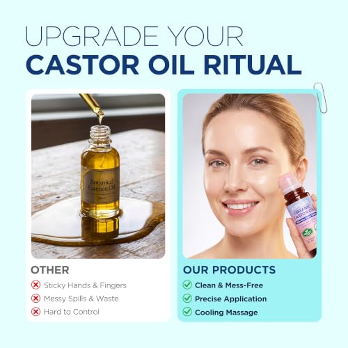 Organic Castor Oil Roller with Rose Quartz Ball - 1.7 fl oz