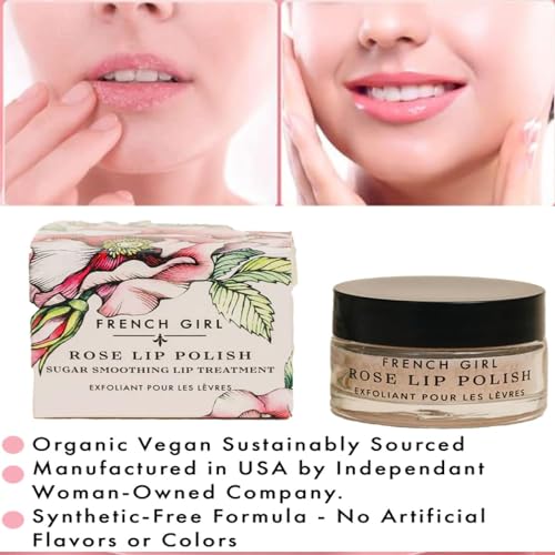French Girl Rose Lip Scrub - Organic Sugar Exfoliator