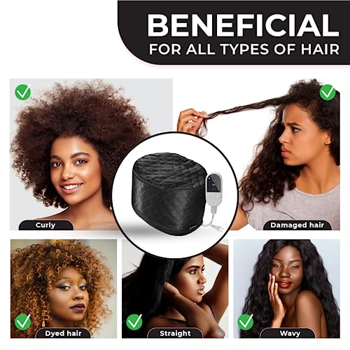 SISWOW Hair Steamer Cap - 10 Heat Levels, Deep Conditioning