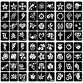 Henna Stencil Kit - 6 Sheets, Floral & Star Designs for Temporary Tattoos
