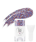 4th of July Glitter Stick with Silicone Brush, Red White Blue