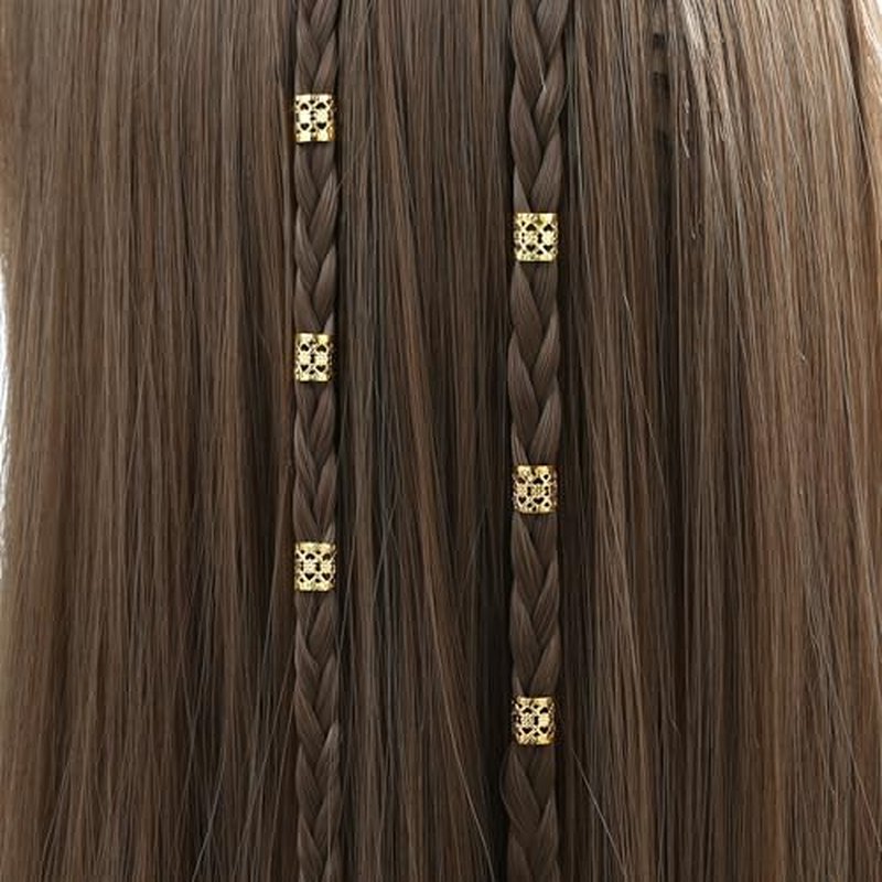 220 Pcs Gold & Silver Hair Cuffs - 12 Styles Braid Jewelry Set