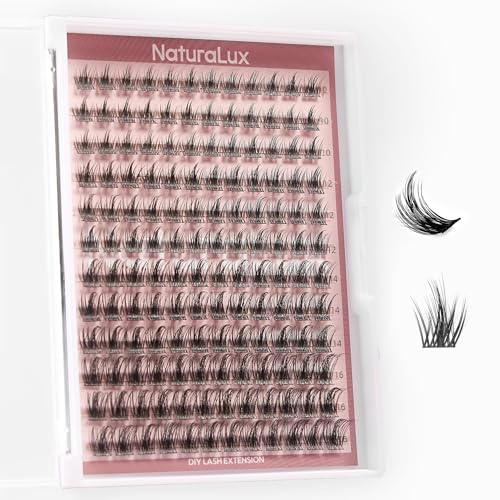 NaturaLux Hybrid Doll Wispy Lash Clusters - 144pc Mixed Lengths