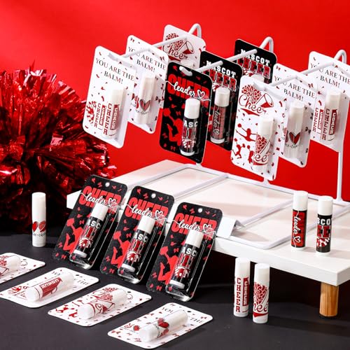 Loopeer 30-Pack Red Cheer Team Lip Balm Bulk Set