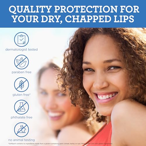 Softlips Daily Lip Moisturizer For Very Dry Lips With SPF, Pearl Tint & Vanilla Flavor Lip Balm, Hydrates, Soothes & Prevents Dry, Chapped Lips, Smooth Glide Formula, 2 Pack (12x0.14 oz)