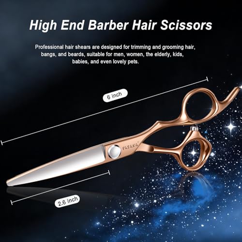 YASAKA 6.0" Professional Hair Cutting Scissors Cobalt Steel Sharp Convex Edge