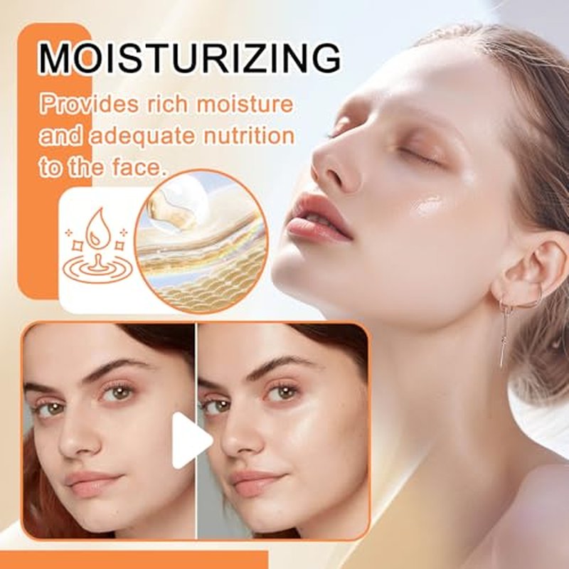 Vitamin C Serum Capsules for Face,Hydrating Face Serum Moisturizing Firming Face Lotion for All Skin Types, 30 Capsules Facial Serums for Women