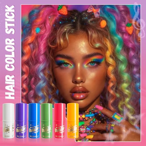 Hair Chalk Set 6 Colors Waterproof Washable Kids