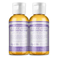 Dr. Bronner's - Pure-Castile Liquid Soap, Made with Organic Oils, 18-in-1 Uses: Face, Body, Hair, Laundry, Pets and Dishes, Concentrated, Vegan, Non-GMO (Lavender, 2 ounce, 2-Pack)