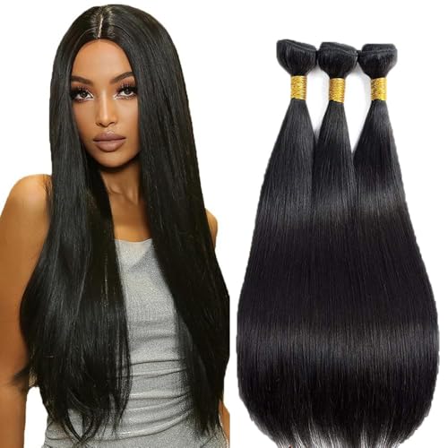 Brazilian Virgin Remy Hair Bundles Straight 22 24 26 Inch