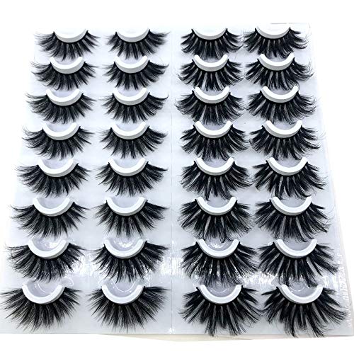 16 Pairs Mink Eyelashes 8-25mm Natural Dramatic Volume