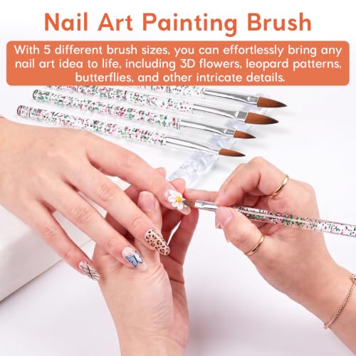 GASRONS Nail Art Kit with 23 Brushes & Dotting Pens for DIY Manicure