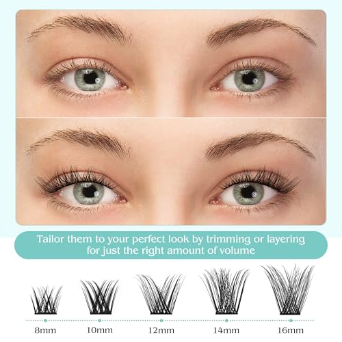 Hermosa Vegan Mink Eyelash Clusters D Curl 8mm-16mm