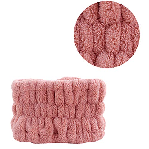 AIYAYI Spa Headband for Women，Soft coral fleece Facial Makeup Headband skincare headbands Hair Band for washing face, 2 Pack