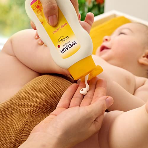 Weleda Baby Calendula Comforting Body Lotion, Plant Rich Moisturizer with Calendula, Chamomile, Sweet Almond and Sesame Oils, 6.8 Fl Oz