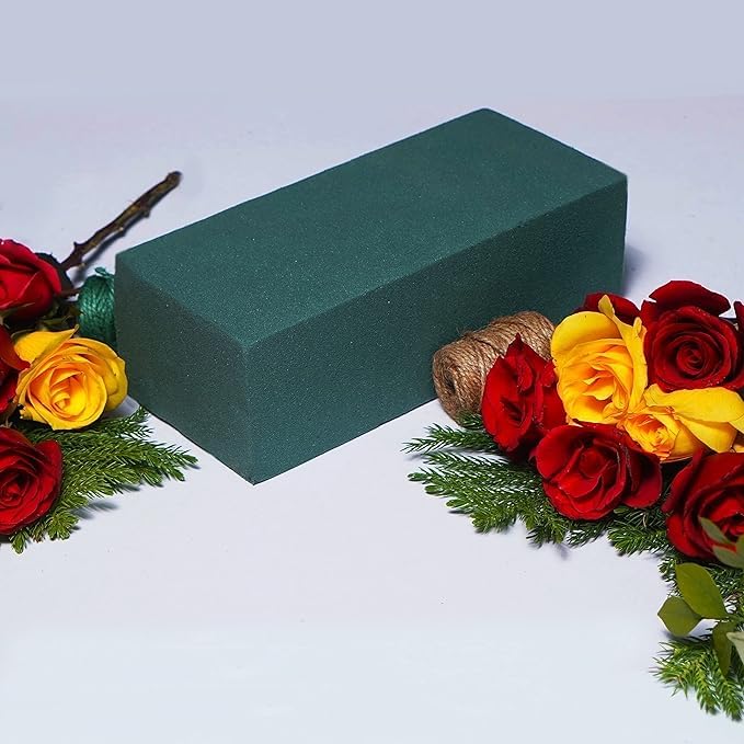 FLOFARE Pack of 48 Floral Foam Blocks for Fresh and Artificial Flowers, Each (7.8” L x 3.5” W x 2.4” H), Dry and Wet Floral Foam Blocks for Wedding, Birthdays, Home, Office, and Garden Decorations