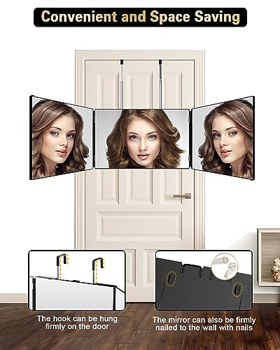 JUSRON 360° Self Hair Cutting Mirror - HD Anti-Fog Glass