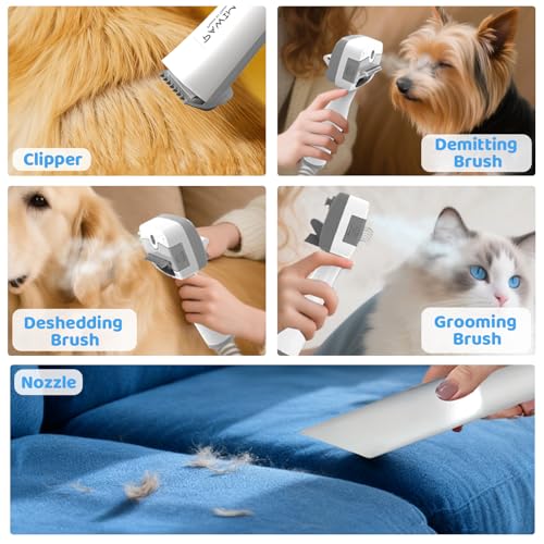 Pawimood Dog Grooming Vacuum Kit - 13000Pa Suction, 2L Dust Cup