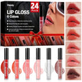 Dmsky 24 Pack Lip Gloss Set - 6 Colors Moisturizing Lip Oil