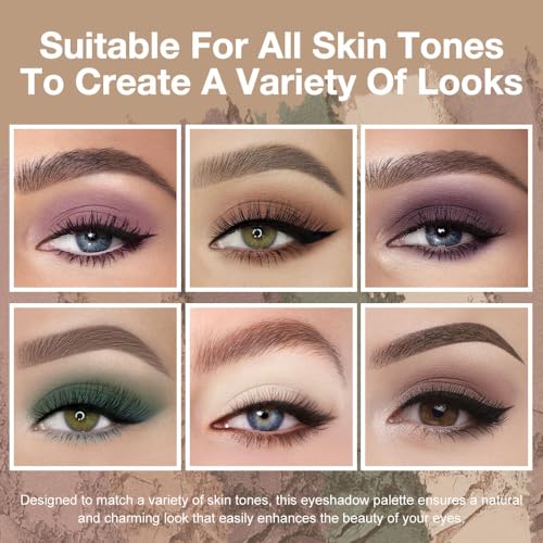 BINGBRUSH 6-Color Eyeshadow Palette, Waterproof Matte & Shimmer